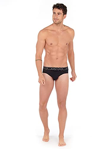 HOM Gary #2 Mini Briefs HO1 2p Ropa Interior, Lote de 2: Estampado geométrico, Negro, Amarillo, Blanco y Negro, M para Hombre