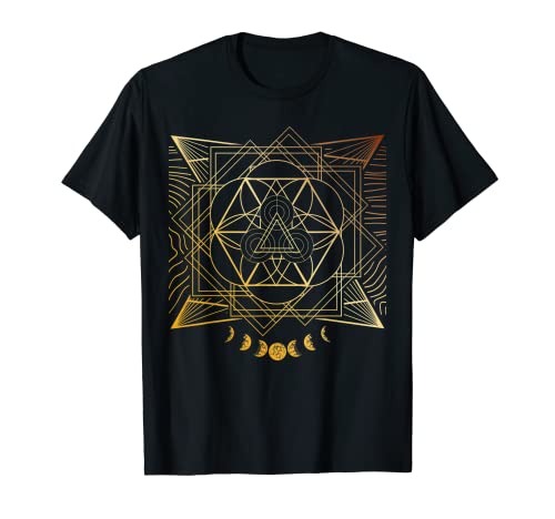 Hombre Geometría sagrada para un mandala gótico zen espiritual Camiseta