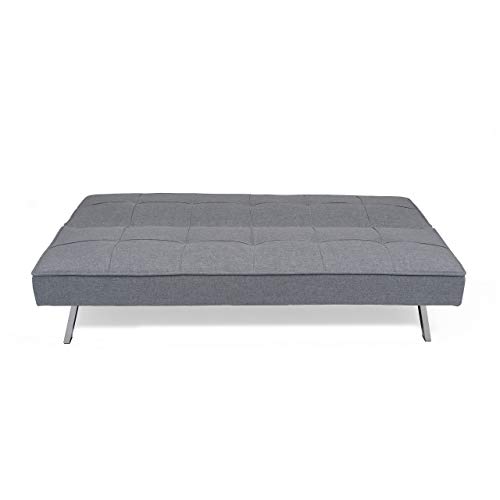 Homely Kiona Sofá Cama - Kohtao | 3 Plazas | Sofa Cama Moderno | Apertura Clic Clac | Sofá Acolchado Cómodo | Sofa de Salón 3 Plazas | Mueble Convertible | 176 cm | Color: Tapizado Tela Gris