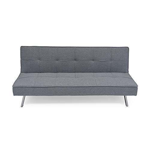 Homely Kiona Sofá Cama - Kohtao | 3 Plazas | Sofa Cama Moderno | Apertura Clic Clac | Sofá Acolchado Cómodo | Sofa de Salón 3 Plazas | Mueble Convertible | 176 cm | Color: Tapizado Tela Gris