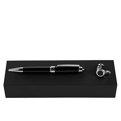 Hugo Boss HPBM014A - Juego de bolígrafo y gemelos (20 x 4,5 x 3 cm), color negro