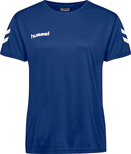 hummel Core Poly tee Woman S/S Camisetas, Mujer, Azul auténtico, Small