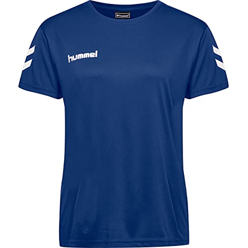 hummel Core Poly tee Woman S/S Camisetas, Mujer, Azul auténtico, Small