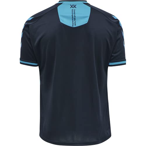 hummel hmlACTION Poly Jersey S/S Camiseta, Black Iris/Atomic Blue, Small Unisex Adulto