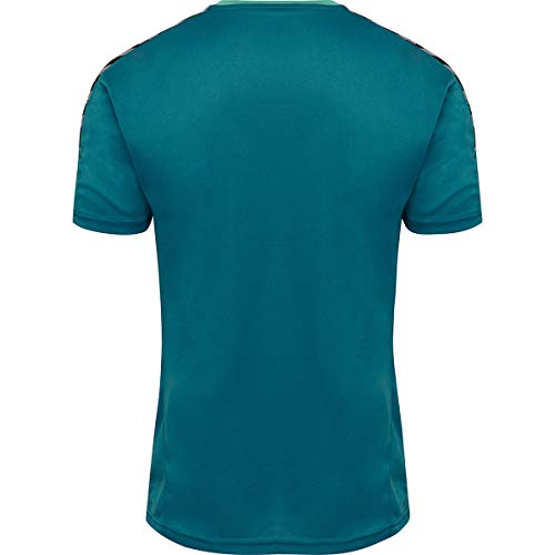 hummel Hmlauthentic - Camiseta de fútbol para Hombre (poliéster), Unzutreffend, Evergreen, hmlAUTHENTIC Poly Jersey S/S, Hombre, Color Azul (Celestial), tamaño Small