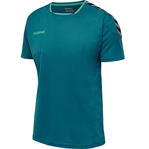 hummel Hmlauthentic - Camiseta de fútbol para Hombre (poliéster), Unzutreffend, Evergreen, hmlAUTHENTIC Poly Jersey S/S, Hombre, Color Azul (Celestial), tamaño Small