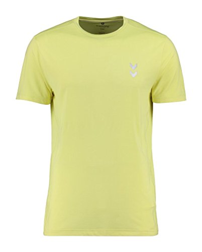 hummel Toby SS tee – Camiseta, Primavera/Verano, Hombre, Color Amarillo Claro (Sunny Lime), tamaño L