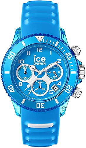 Ice-Watch ICE aqua Malibu, Reloj azul para Hombre con Correa de silicona, Chrono, 012736 (Large)