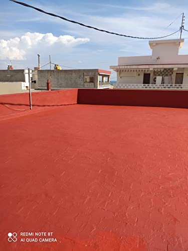 Impermeabilizante Anti-goteras Caucho Elástica. Pintura de terrazas evita filtraciones en todo tipo de cubiertas y terrazas.(5 Kilos, rojo)