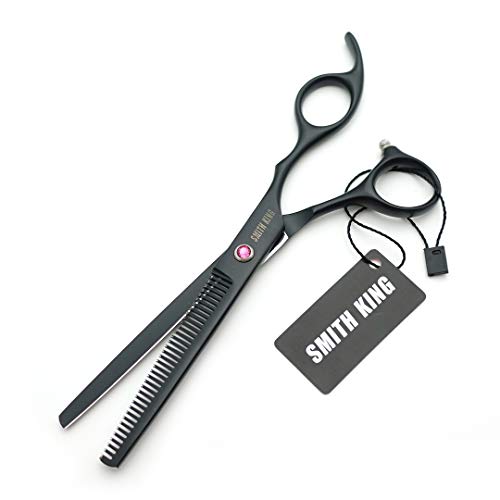 InstrumenteNrw - Juego de tijeras para cortar el pelo (17 cm, con navaja), color negro