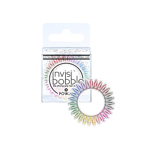 Invisibobble Power Magic Rainbow i 3 gomas para el pelo en espiral, para niñas, mujeres y hombres, extrafuertes, diseñadas en el corazón de Múnich