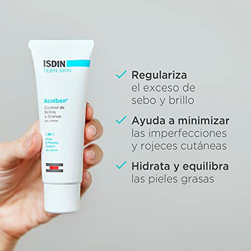 ISDIN ACNIBEN Pack Limpiador Purificante Espuma y Gel Crema Control de Brillos y Granos. Cuidado Diario Facial de las Pieles Grasas o con Tendencia Acneica