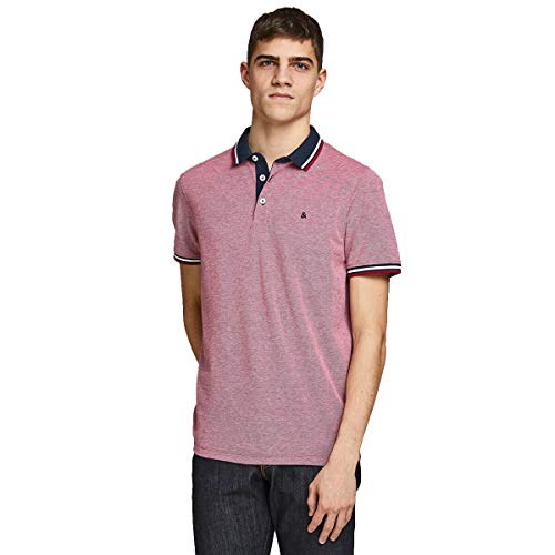 Jack & Jones Jjepaulos Polo SS Noos, Rosa (Rio Red), XL para Hombre