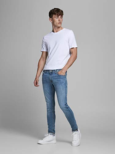 Jack & Jones Jjitom Jjoriginal Am 815 STS Vaqueros Skinny, Azul Mezclilla, W33/L30 (Talla del Fabricante: 33) para Hombre