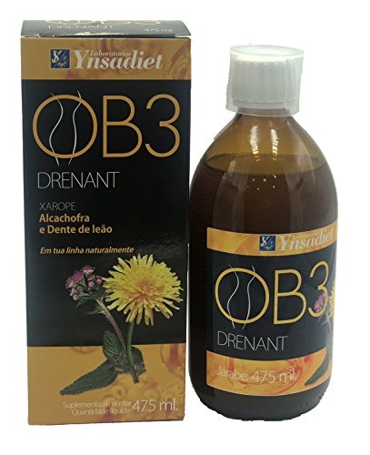 Jarabe Ob3 DRENANT 475 ml depurativo desintoxicante y con propiedades drenantes para adelgazar, control de peso y limpiar el organismo, elimina el exceso de líquido y mejora tu circulación.