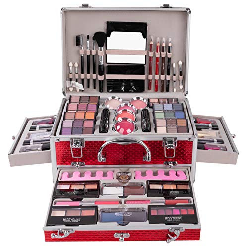 JasCherry Juego de Maquillaje Set Estuche de Maquillaje Paleta Kit Completo Caja con Sombras de ojos, Rubor, Brillo labios - Belleza Profesional Cosmético de Caja Belleza Juego de Regalos #3