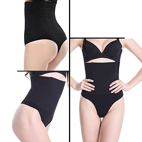 JNCH 2Pcs Faja Tanga Braga Faja Reductora Braguita Moldeadora Adelgazante Cintura Alta Body Moldeador Abdomen Shapewear Lenceria Mujer (M/L)