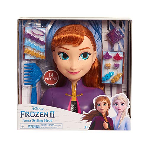 JP Disney Styling- Frozen 2 - Cabeza de Peinado Anna, Color, 26.5 x 27 x 12cm (Flair Leisure Products FRND3000)