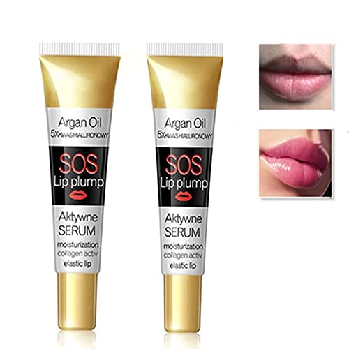 Juego de 2 uds para rellenar los labios, colágeno voluminizador instantáneo para rellenar los labios, hidratante, reparación de labios, esencia de volumen extremo, potenciador de labios