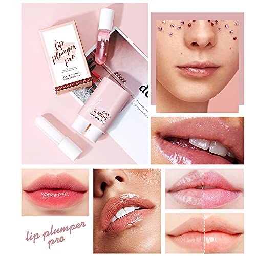 Juego De Relleno De Labios, Brillo De Labios, Voluminizador Labios Gloss, Aumentador De Labios, Contiene Brillo Labial Diurno Ynocturno, Para Labios Llenos E Hidratados Dar Volumen