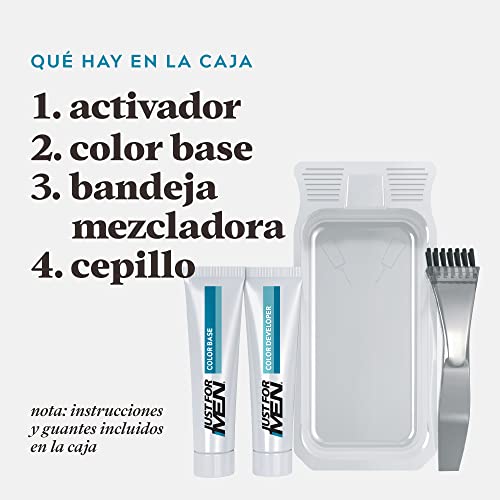 Just For Men Tinte Colorante En Gel Para Barba Y Bigote - Castaño Oscuro (Formula Mejorada). M-35