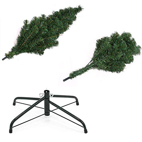 JY&WIN Árbol de Navidad, 5 pies, Premium, con bisagras, Abeto Canadiense, árbol de Navidad, árbol de Navidad, Desmontable, fácil de configurar con Soporte de Metal, 258 Puntas, Premium, Plegable, c