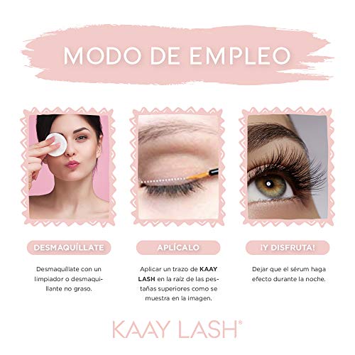 KAAY LASH ADVANCED SERUM. Tratamiento serum crece pestañas 3ml. MEJOR FÓRMULA 2021* con aceite de ricino. Fabricado en España. Pestañas más largas, fuertes y densas en 2 semanas.