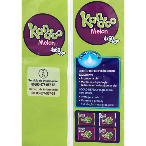 Kandoo Toallitas Húmedas Para Bebé Aroma Melón - 4 Paquetes ( Toallitas), 240 Unidad