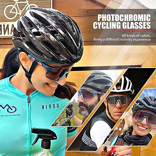KAPVOE Gafas de Ciclismo Fotocromáticas con TR90 Gafas de Sol Deportivas Mujeres Hombres Running Transparente MTB Bicicleta Accesorios 05