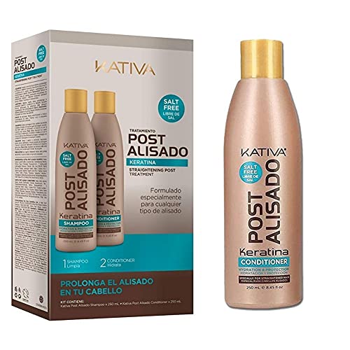 KATIVA Acondicionador Post Alisado - Sin Parabenos ni sulfatos 250 ml