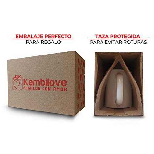 Kembilove Tazas de Café Personalizadas de Profesiones – Taza de Desayuno Aquí Bebe un Gran Policía Nacional con Nombre Personalizado – Tazas de Desayuno para Profesionales – Tazas de 350 ml