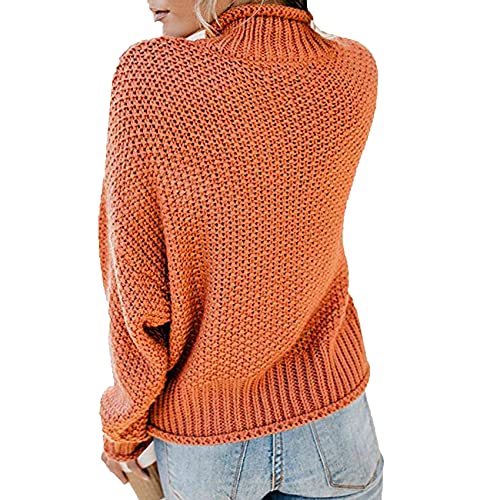 KeYIlowys OtoñO/Invierno SuéTer De Las Mujeres De Hilo Grueso Jersey De Cuello Alto SuéTer De Las Mujeres