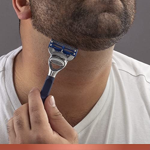 King C. Gillette Máquina de Afeitar Hombre para Cuello con Hojas de Acero Inoxidable + 1 Cuchilla de Recambio, Regalos Originales para Hombre