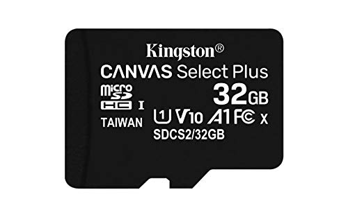 Kingston Canvas Select Plus Tarjeta microSD, SDCS2/32GB-3P1A Class 10 (3X Tarjetas,SD con Adaptador SD)