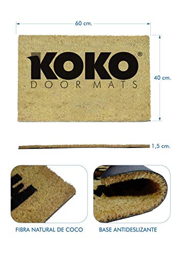 KOKO DOORMATS felpudo entrada casa originales y divertidos, Felpudo vino exterior Has traído el vino? | Felpudo original para entrada casa puerta, terraza o jardín | Fibra de coco y PVC | 40x60x1.5 cm