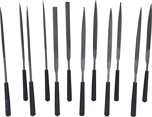 KS Tools 140.3050 - Pack de 12 piezas con juego de limas de aguja (tamaño: 145 mm de longitud)