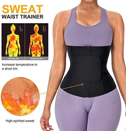 KUMAYES Faja Reductora Mujer Adelgazante Faja Lumbar Neopreno Sauna Fajas Cinturón Lumbar Cintura y Abdomen para Gimnasio