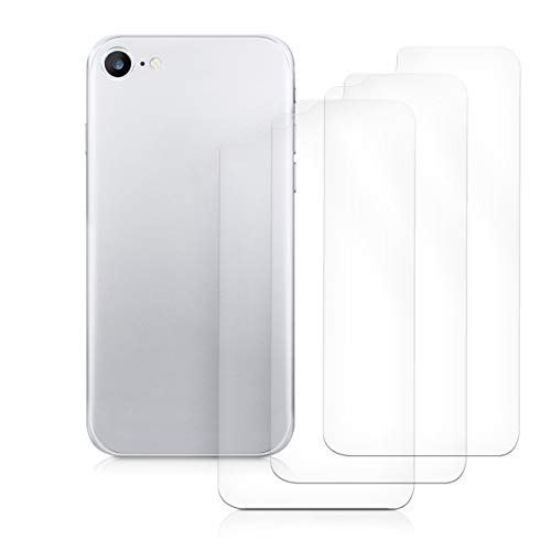 kwmobile 3X Película Compatible con Apple iPhone 8 / SE (2020) - Lámina Adhesiva Protectora Transparente para el Cristal Trasero
