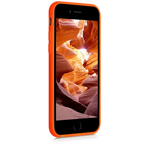 kwmobile Carcasa para Apple iPhone 6 / 6S - Funda para móvil en TPU Silicona - Protector Trasero en Naranja neón