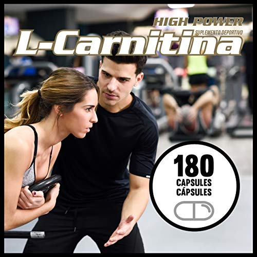 L-Carnitina Pura 180 Cápsulas| Suplemento Deportivo L-Carnitina Potente Natural Alta Concentracion| QUALNAT