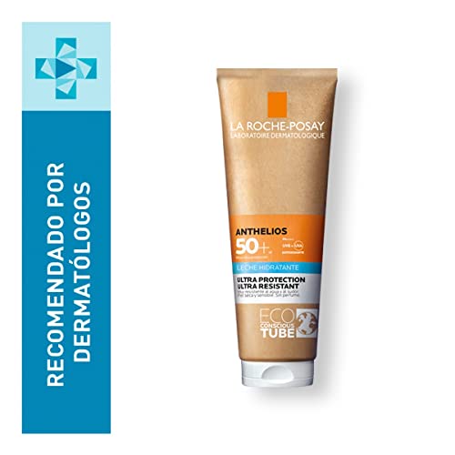 La Roche-Posay Anthelios Leche Hidratante Spf50+ Protector Solar Cuerpo Piel Sensible, Vanilla, 250 Mililitro