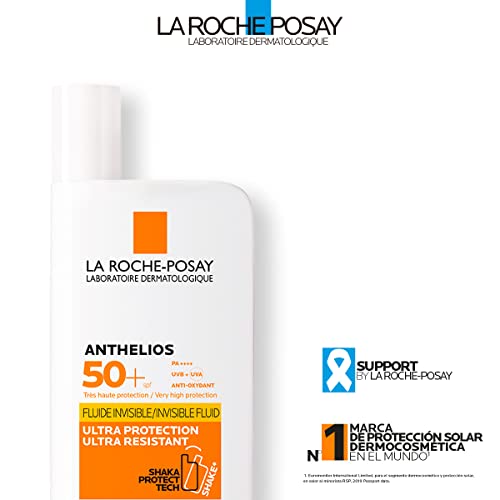 LA ROCHE-POSAY Laboratorios Dermatologique Anthelios Fluido Invisible Fps 50+ 50ml, Vanilla, 5 Unidad