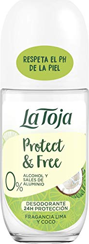 La Toja Protect & Free Desodorante Roll-on Coco y Lima - Unidades de 50ml (300ml), 6 Unidad