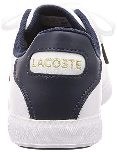 Lacoste Graduate Tri 1 SFA, Zapatillas Mujer, Wht/Nvy/Red, 37 EU