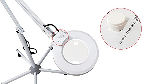 Lampara Lupa LED Estetica, 5 x lámpara lupa LED en pie 5 ruedas/en mesa