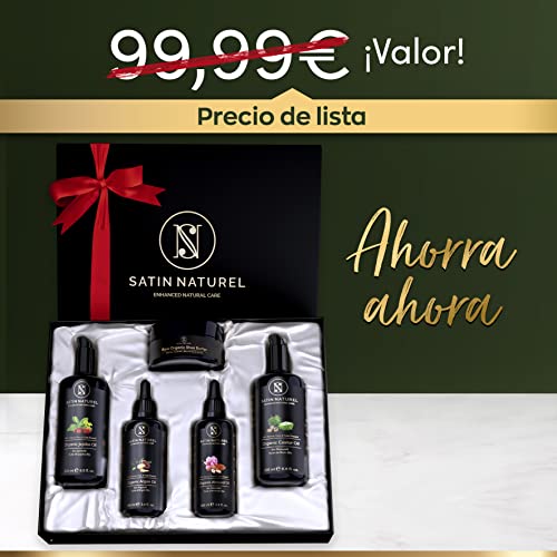 LANZAMIENTO Set de Regalo Orgánico Cuidado Corporal Premium XXL 800ml - Aceite de ricino + Manteca de karite + Aceite de Argan + Aceite de almendras + Aceite de jojoba Regalos Originales para Mujer