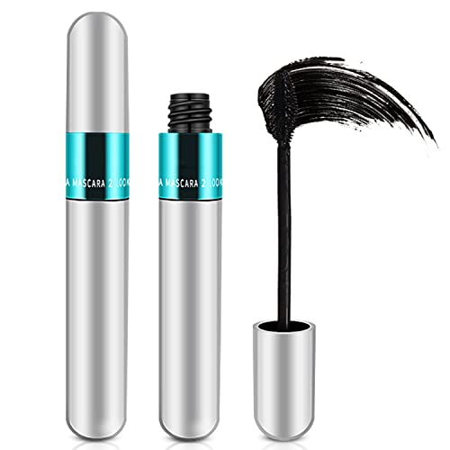 Lash Cosmetics Vibely Mascara, 4D Fibra de Seda Mascara 2 en 1Dobles Puntas Largo Grueso Rizado Impermeable Larga duración Mascara Beauty Charming Eye Make Up (1PCS)