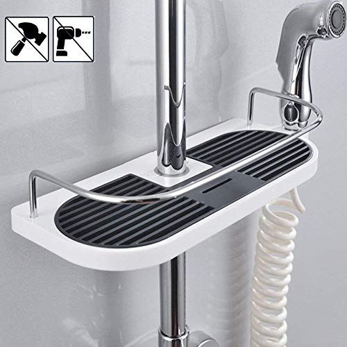 LATERN Estante De Baño Para Riel De Ducha, Soporte Organizador De Estante De Ducha De Baño De Aluminio Para Acondicionador De Champú Con Jabón (19 Mm -25 Mm)