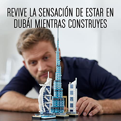 LEGO 21052 Architecture Dubái, Maqueta para Construir, Regalos Originales y Manualidades para Niños 16 años y Adultos