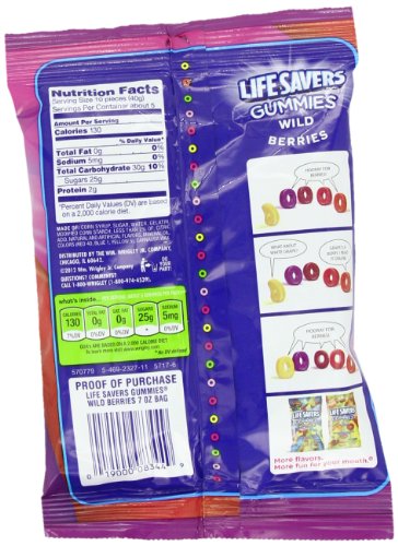 Life Savers Wild Berries Gummies Candy Bag, 7 ounce (12 Packs)